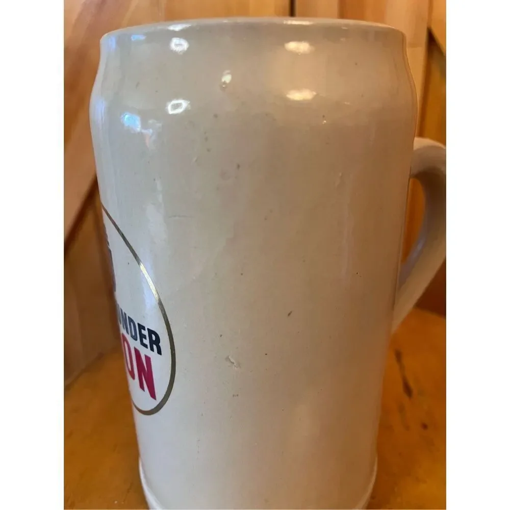 DORTMUNDER UNION GERMAN STONEWARE BEER STEIN MUG 7.25x4.25” (7636)
